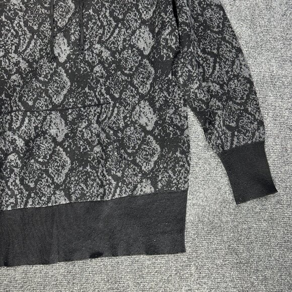 John + Jenn Sweater Womens Small Black Hooded Long Sleeve Rib Cuffs Pocket - Picture 3 of 8